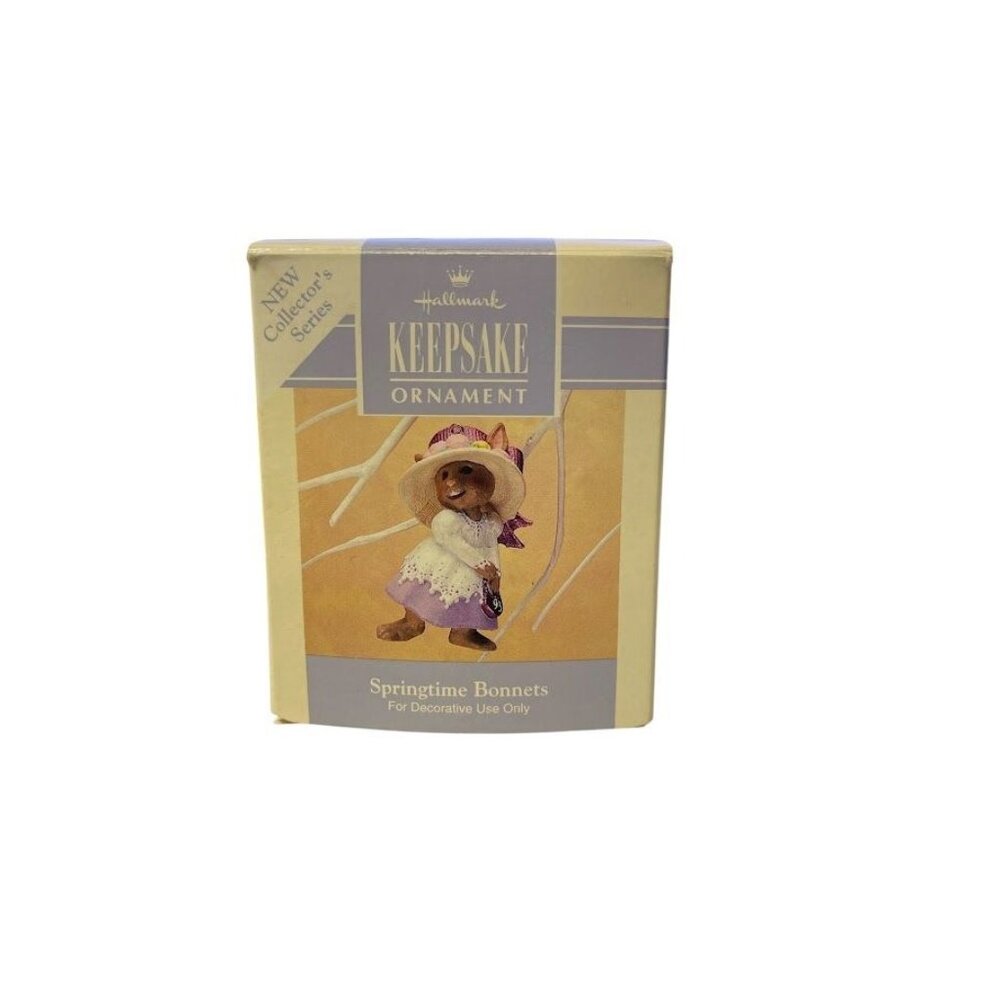 Hallmark Keepsake Ornament 1993 Easter Collection Springtime Bonnets Decorative